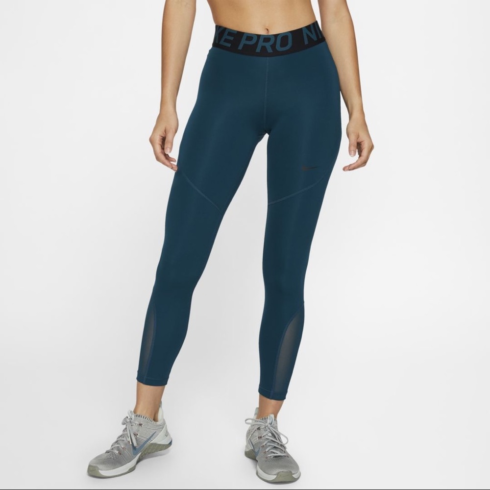 NIKE Pro 7/8 Tights | Midnight Turquoise | Med NWT